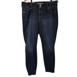 Torrid First At Fit Denim Jeans Dark Wash High Rise Double Button‎ Size 20R